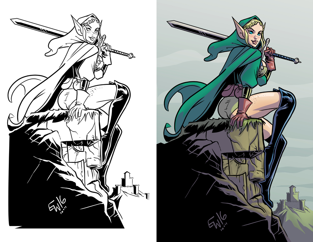 Rogue Elf Ruins - Inks n Cols