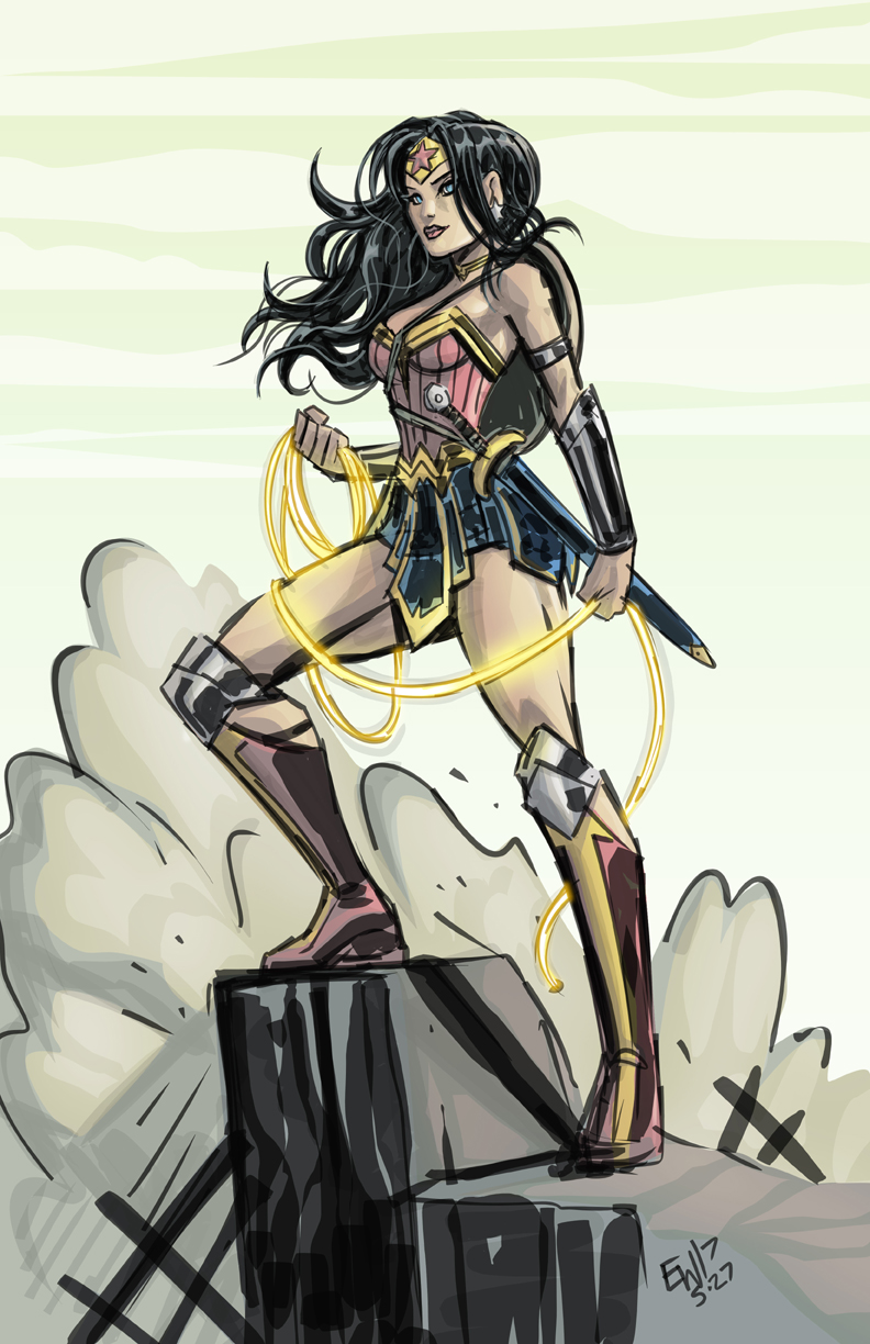 WonderWoman FanArt - Daily Practice Drawing