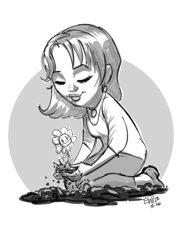 Kawaii Child and Bunny - Coloring page by jeffdoute on DeviantArt
