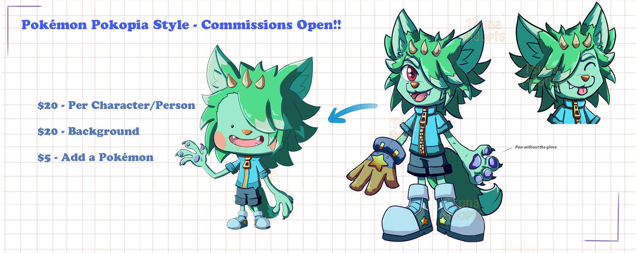 Commissions Open - Pokemon Pokopia Style