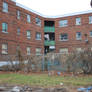 Dilapidated apartment yard in Regent Park 2