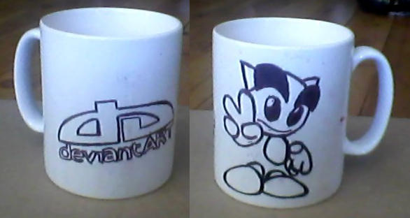 One side then the other. DeviantART Mug