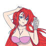 Rias shaves her head 