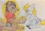 Bad Wolf Dr. Whooves and Derpy  by Adean-Eris-Micheals