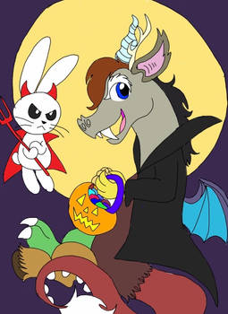 Halloween Discord and Angel 