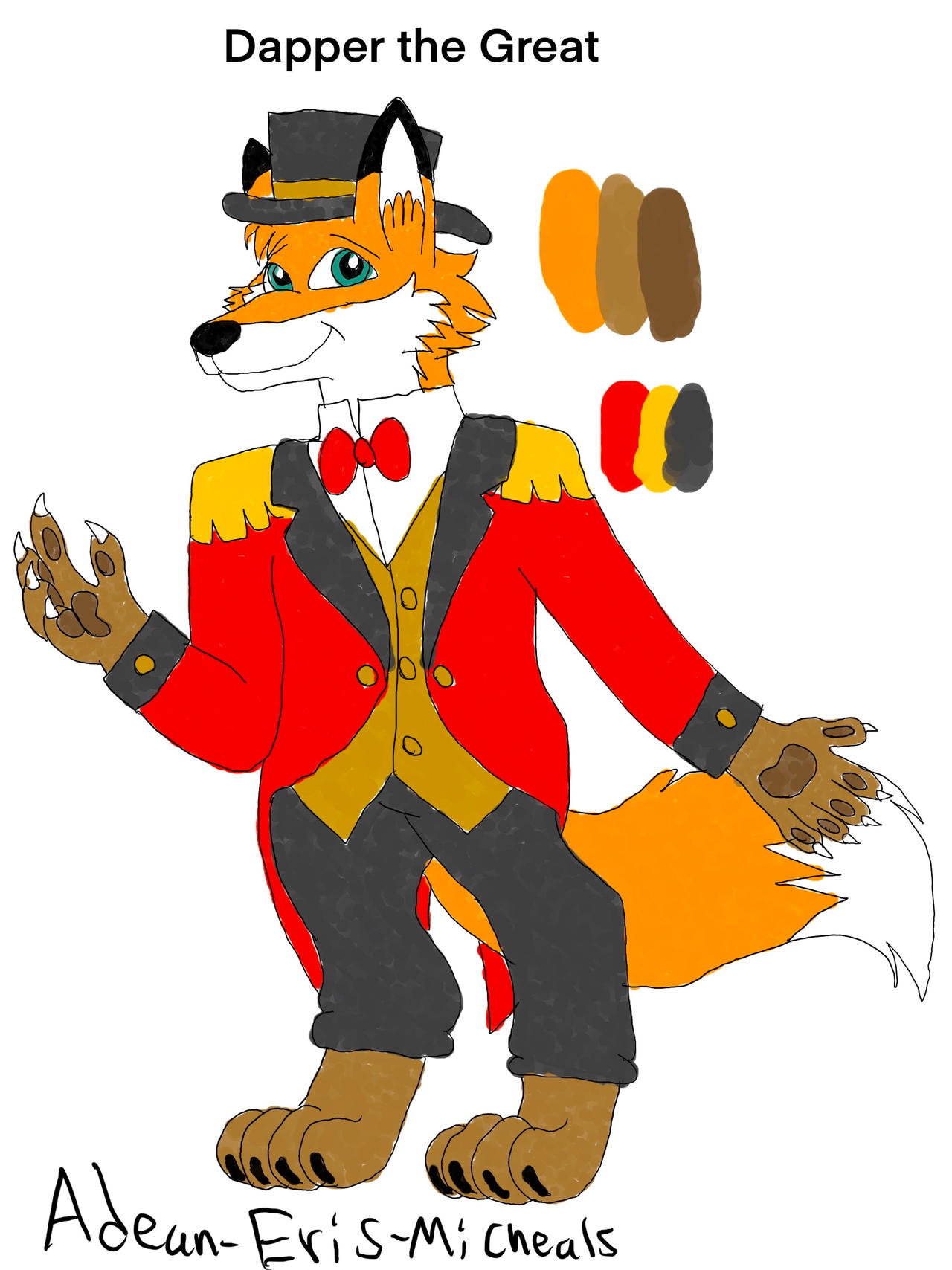 Dapper the Great reference sheet by AdeanThePurpleDragon on DeviantArt