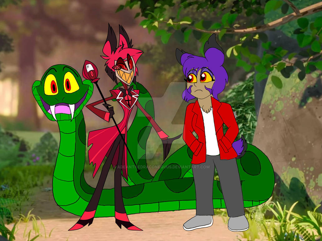 Hista Python Deviantart Alastor, Adean(me) and Hista the snake by AdeanTheDraconequus on DeviantArt