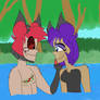 Adean and Alastor in the Hot Springs