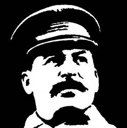 Stalin, stencil, full face