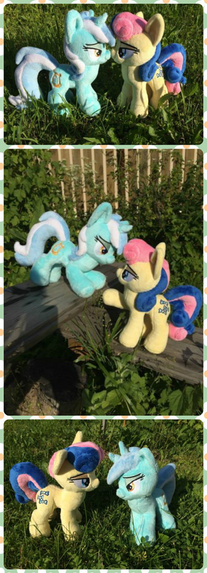 Lyra and Bonbon couple My Little Pony plush toy