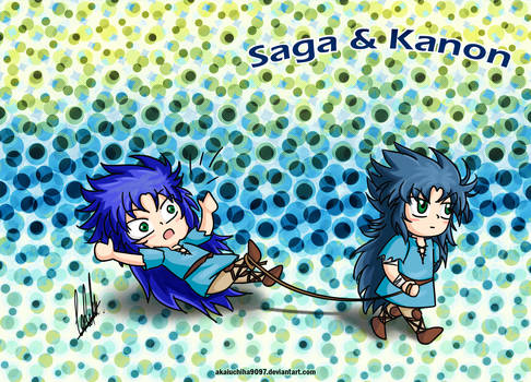 Saga y Kanon chibis