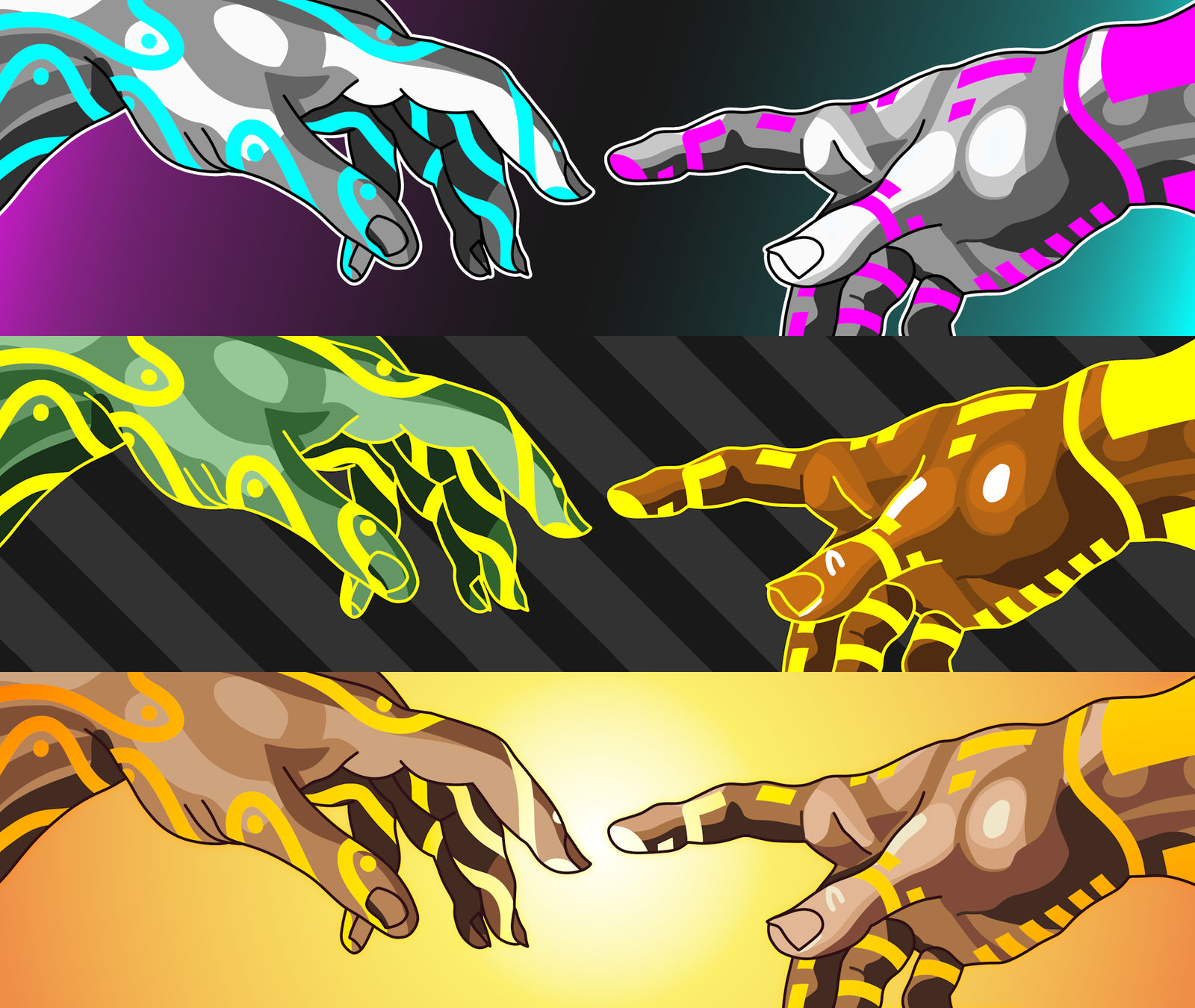 The Creation of Adam variations by o4311 on DeviantArt