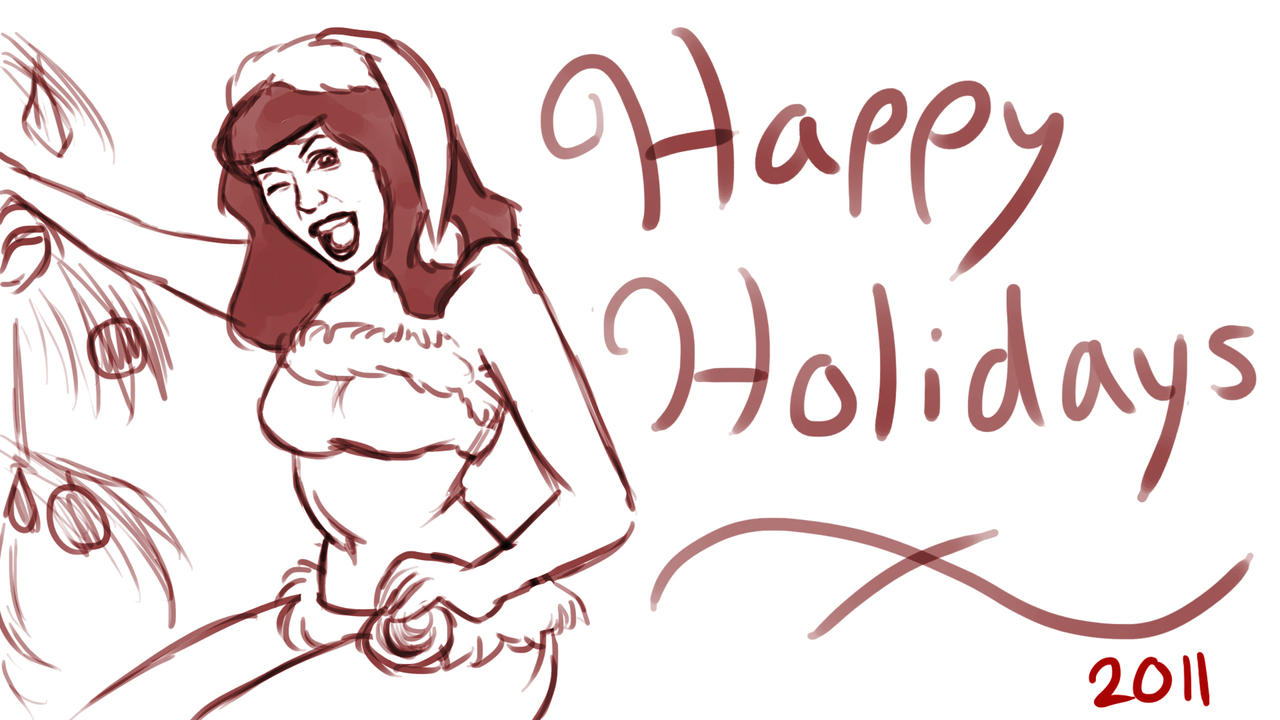 Bettie Page Christmas Card by Thatonegirludontknow on DeviantArt