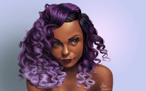 The Girl With Purple Curls