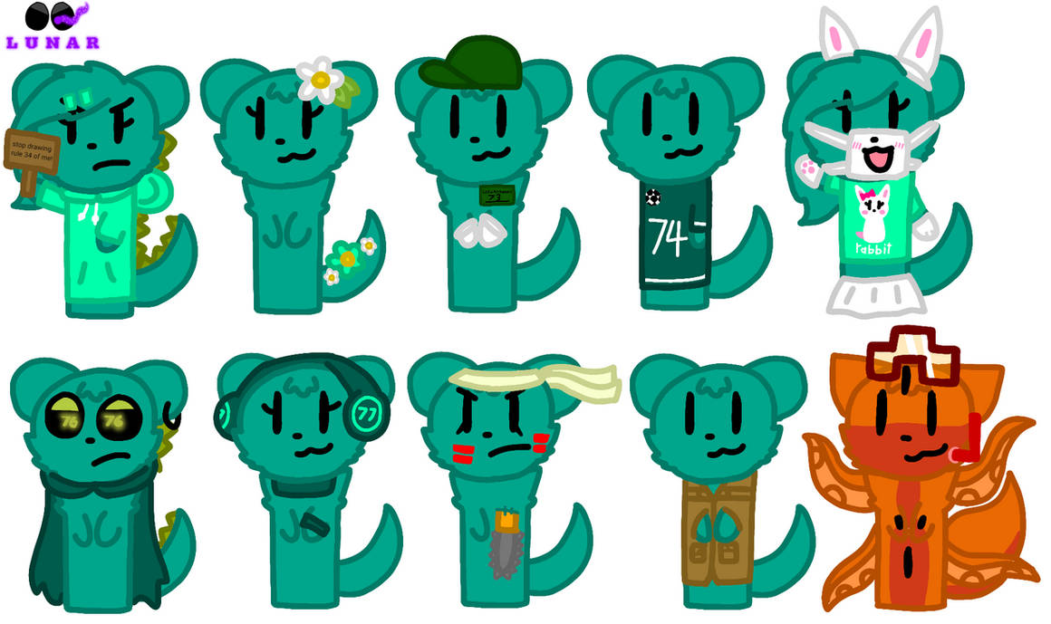 Endless Numbers Drawing Endless numbers 71 - 80 in mammal AU by Lunarthekitsune99 on DeviantArt