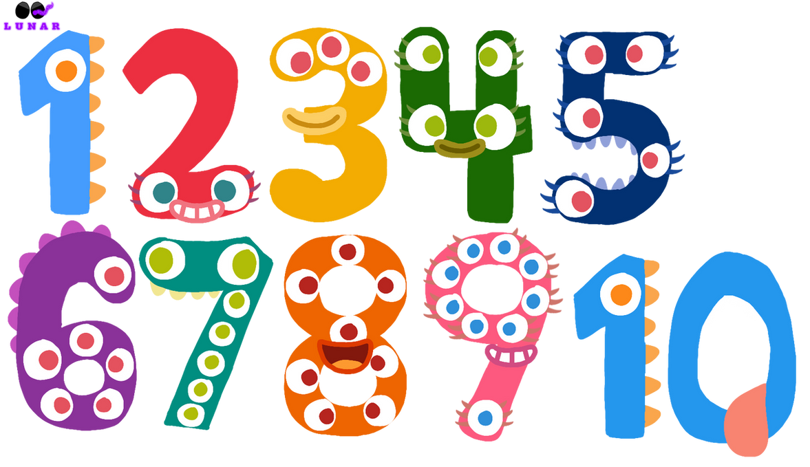 Numbers Deviantart Part 2 Normal endless numbers in my style (1 - 10) by Taoismeevkachu on DeviantArt