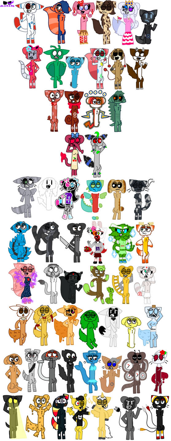 All incredible items mammal AU characters by Lunarthekitsune99 on