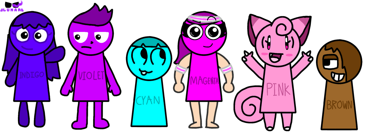 My fanmade color colorables characters by Lunarthekitsune99 on DeviantArt
