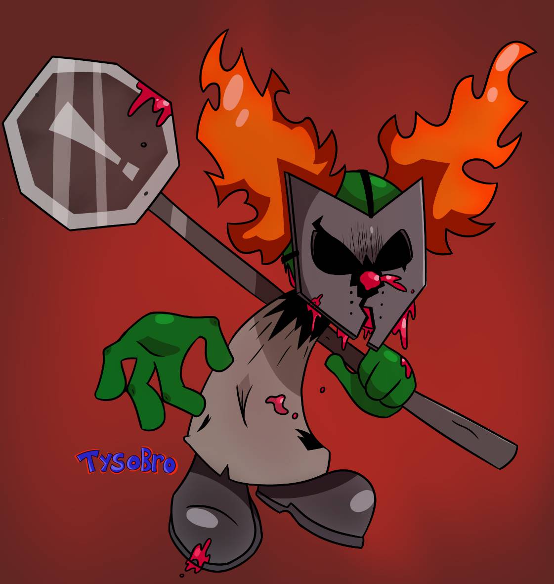 Tricky from madness combat by bendiDA on Newgrounds