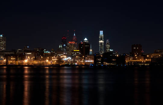 Philadelphia City Skyline Long Exposure 07