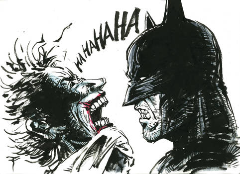 An Art a Day #096 'Batman vs Joker'