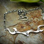 Swirl Link Silver Necklace