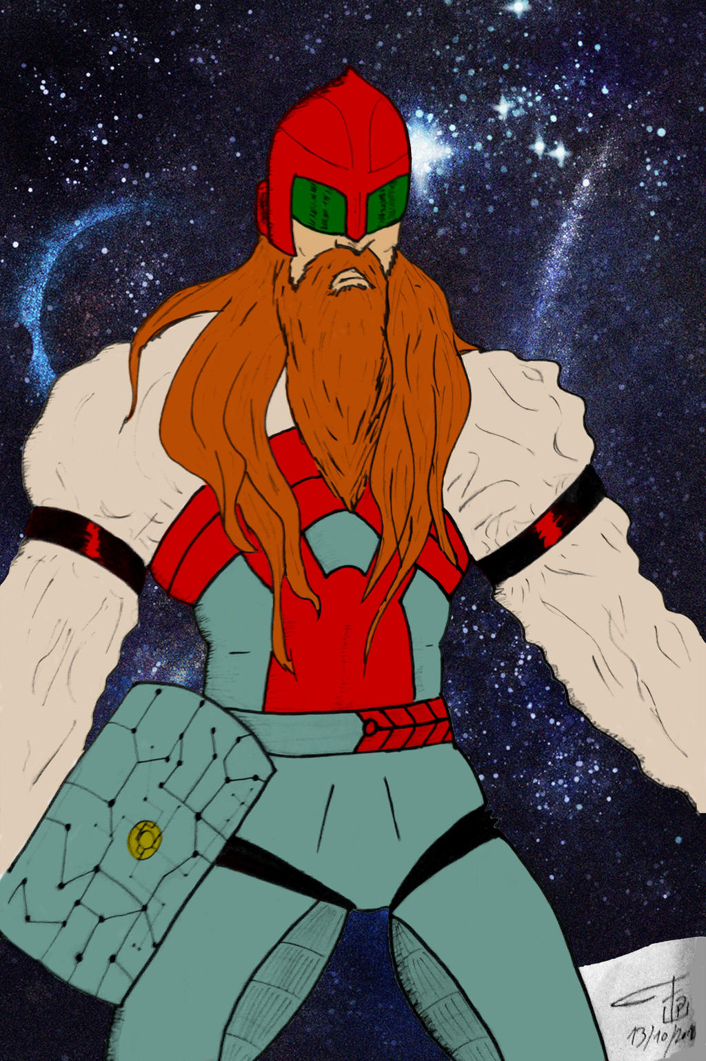 Space Thorr flat colors