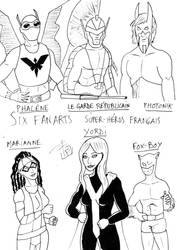Six FanArts 3 - French superheroes by FG-Arcadia