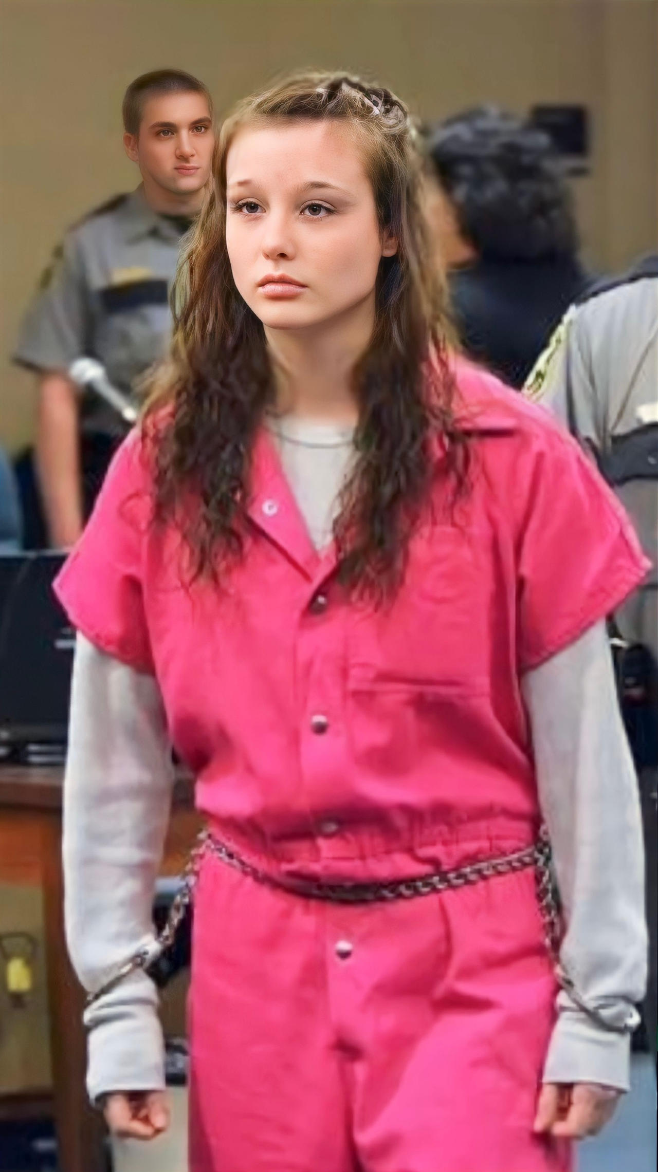 Female inmate in pink uniform by AshnaGopal on DeviantArt