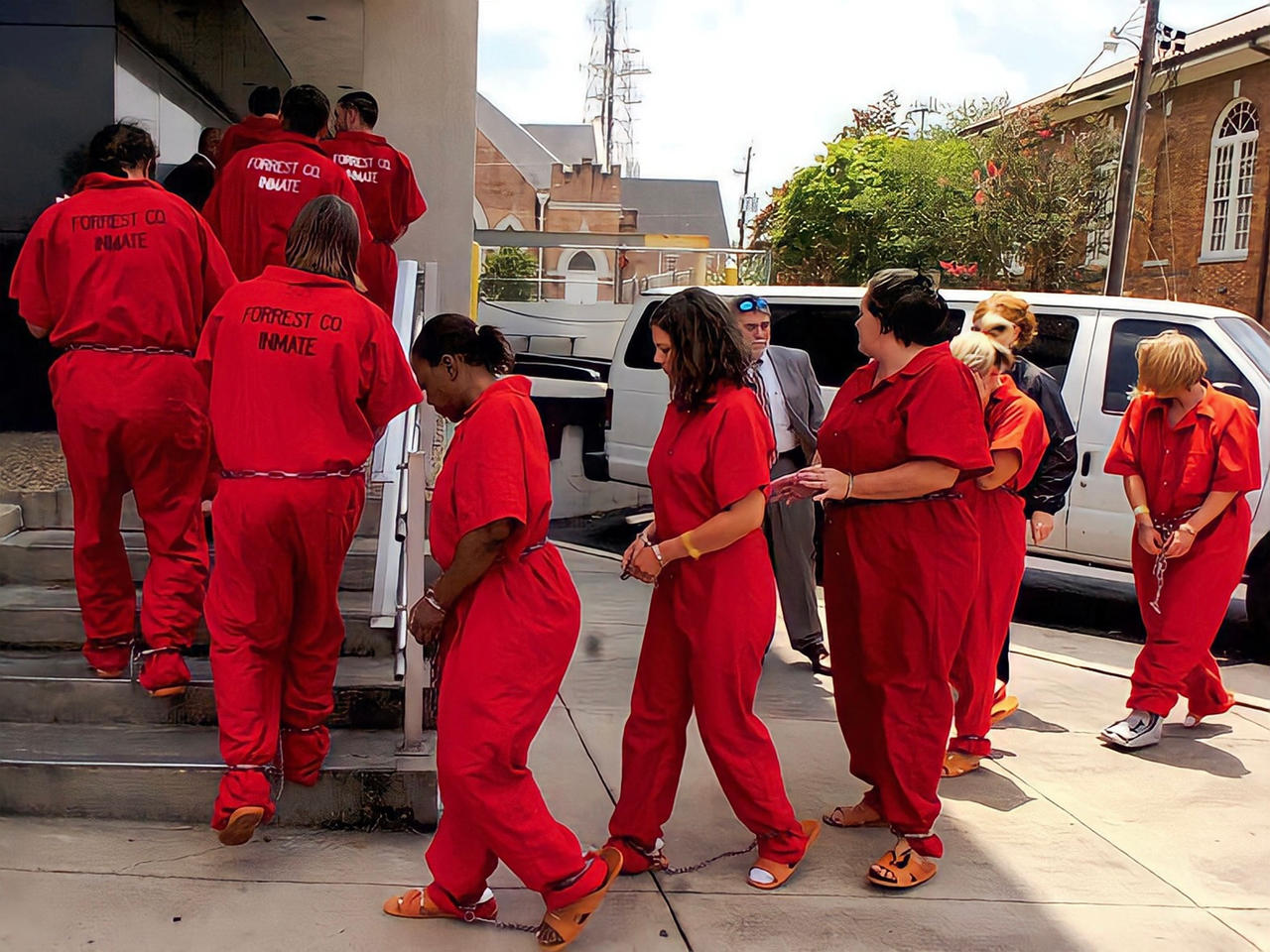Inmates led to court in shackles and handcuffs by AshnaGopal on DeviantArt Inmates led to court in shackles and handcuffs by AshnaGopal on DeviantArt