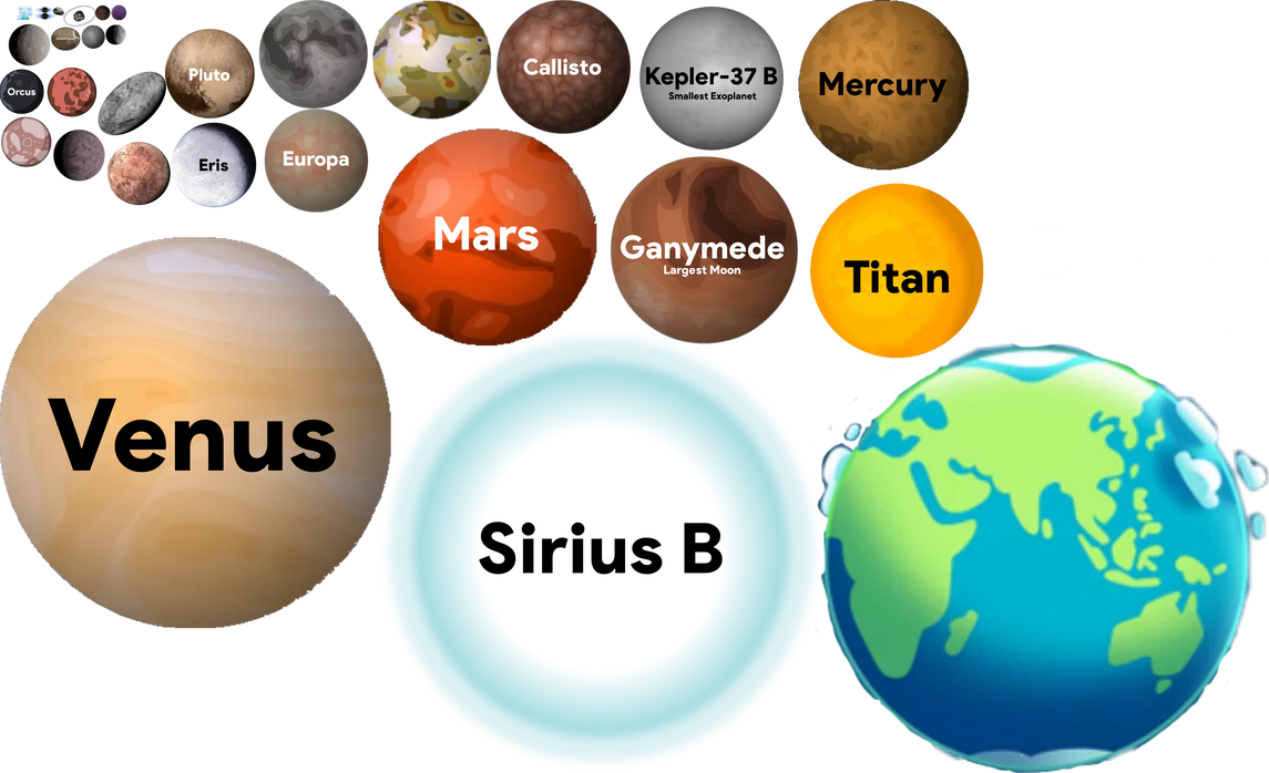 Universe Size Comparison Part 4 Moons and Planets by marbelflo3 on Universe Size Comparison Part 4 Moons and Planets by marbelflo3 on