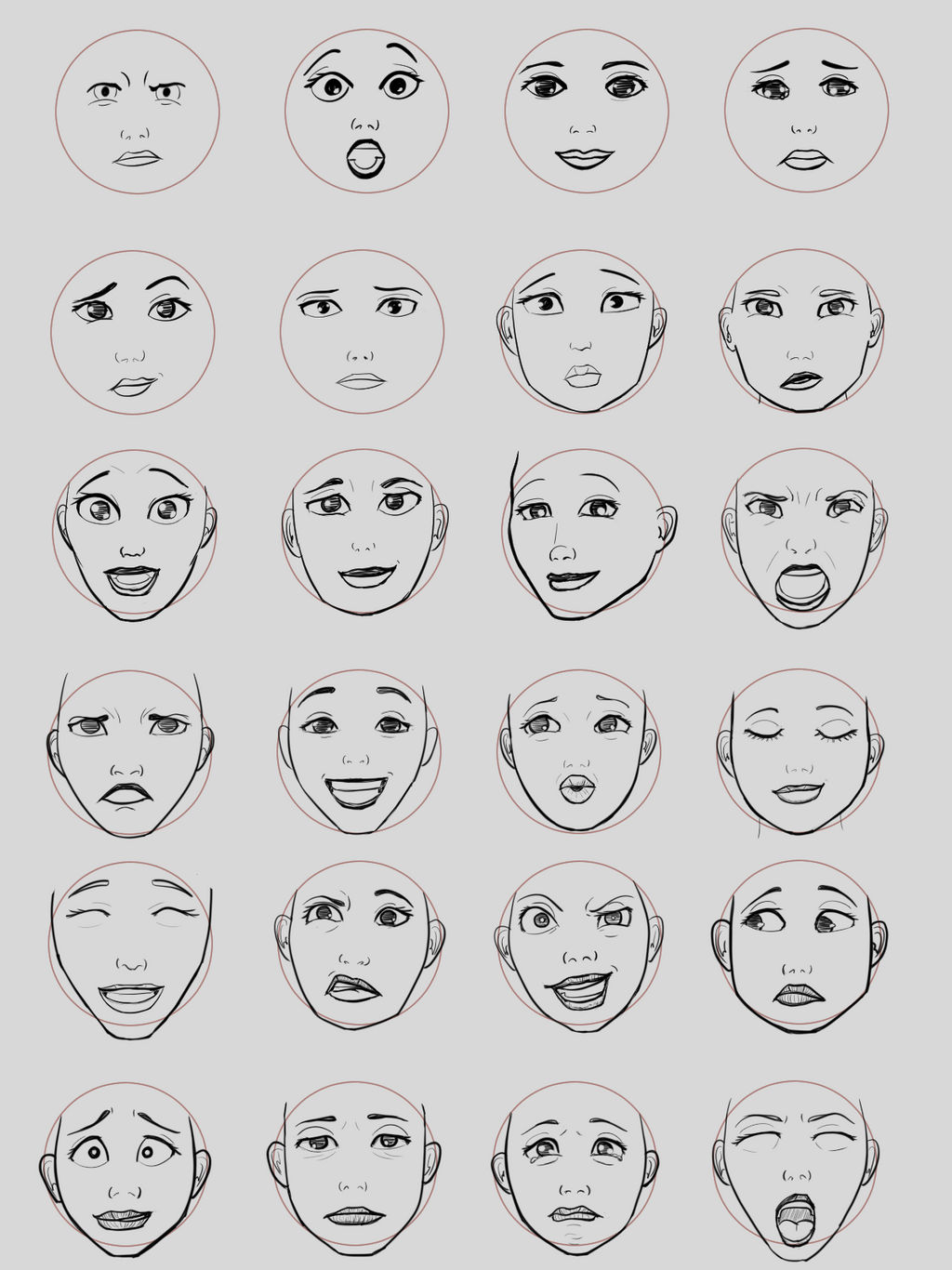 Expression Practice June 2021 by dykmoby on DeviantArt
