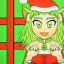 Catgirl Mintzey Moon - Christmas Wallpaper Render