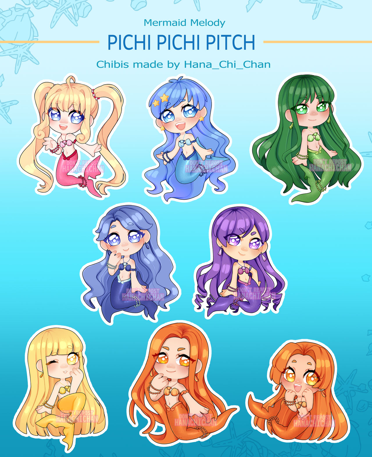 Pichi Pichi Pitch Chibis By HanaChi4rt On DeviantArt pichi-pichi-pitch-chibis-by-hanachi4rt-on-deviantart
