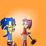 *Request* Sonic with two head (with Amy)