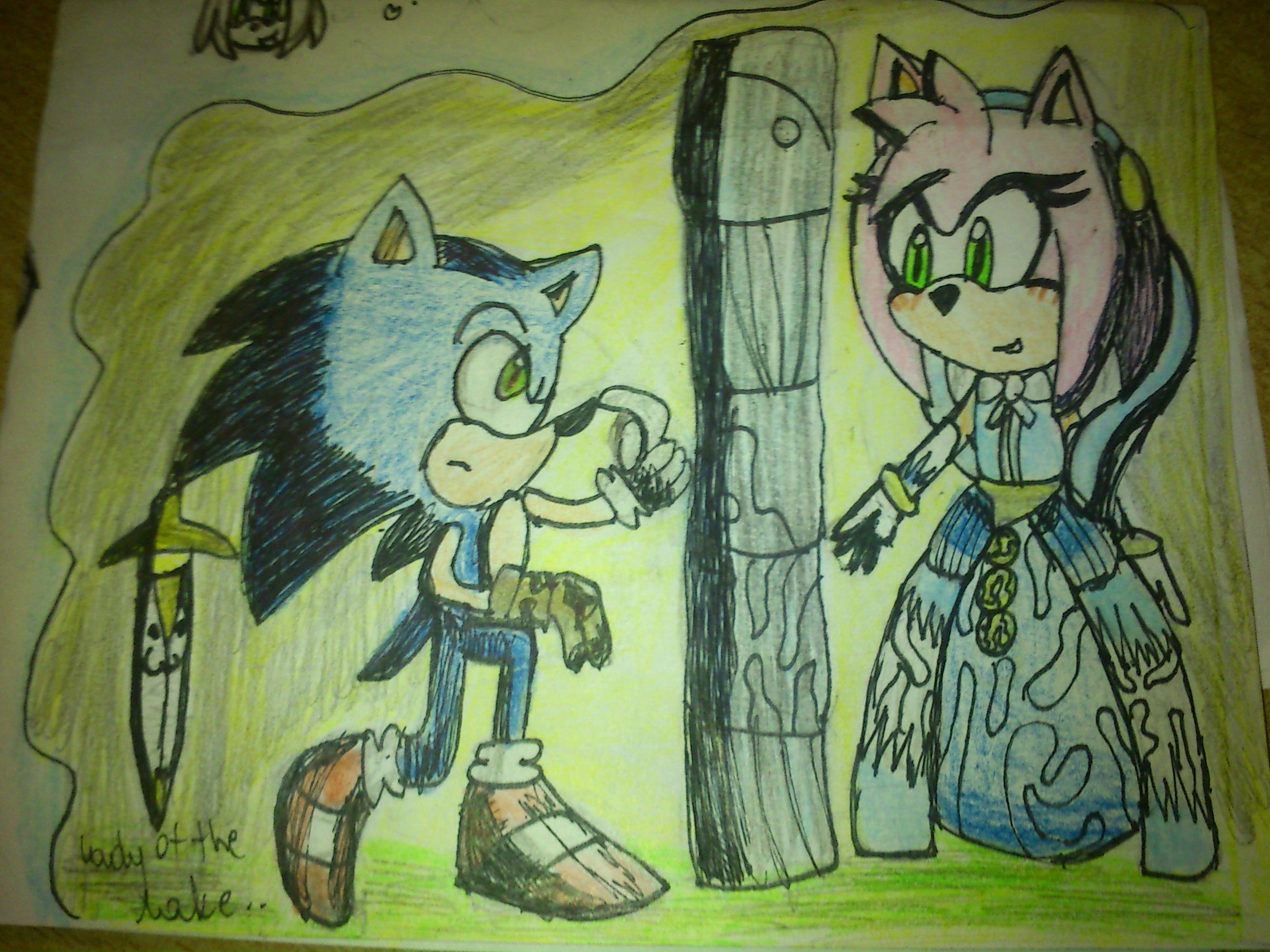 Sonic and black knight Drawing.