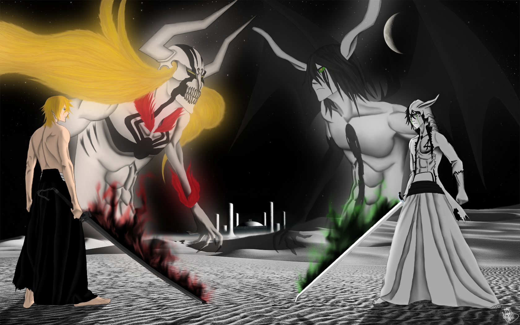 Kaidou vs Vasto Lorde Ichigo and Ulquiorra - Battles - Comic Vine