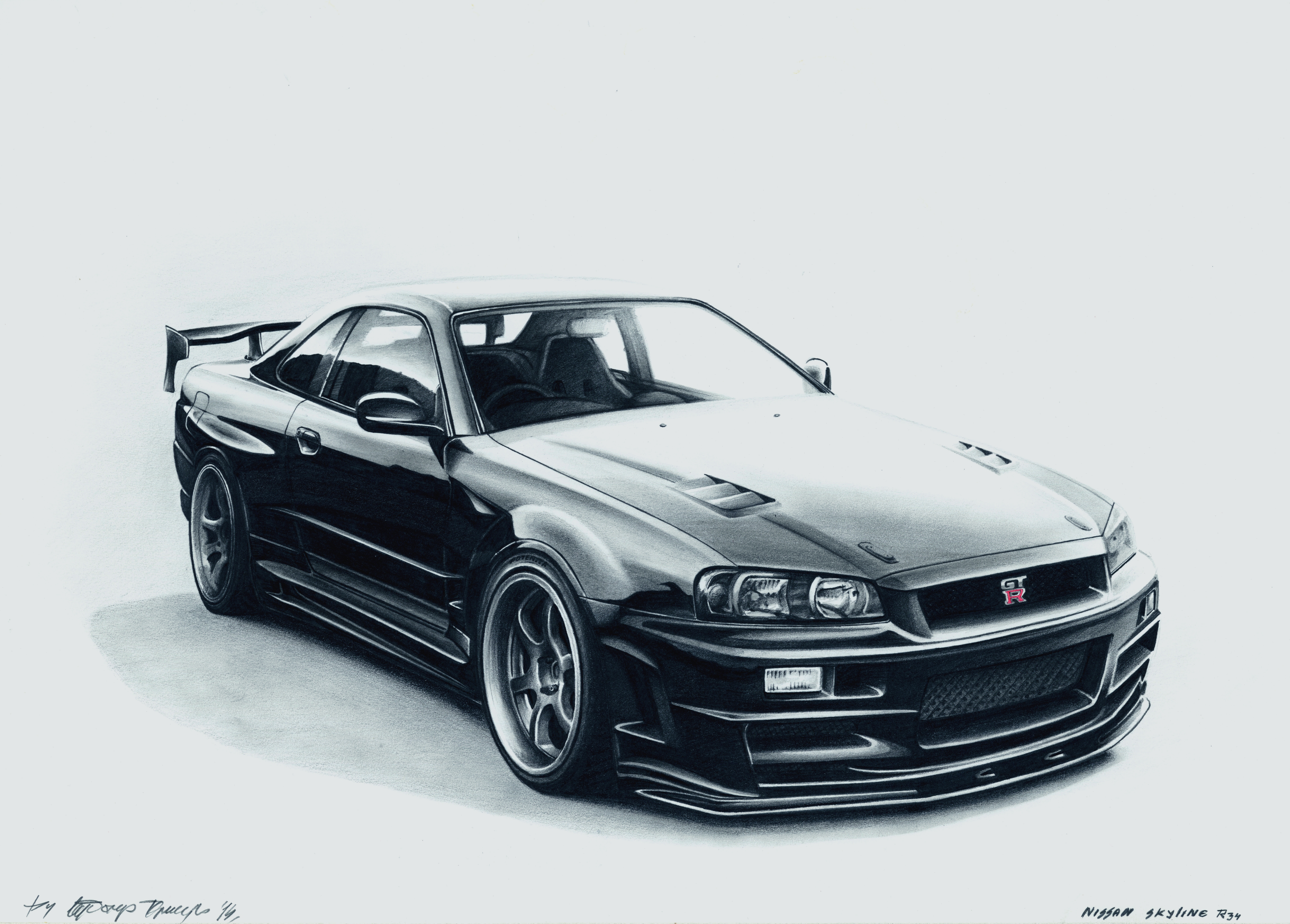 Nissan Skyline R34 Art Drawing By Racing Is My Life On Deviantart
