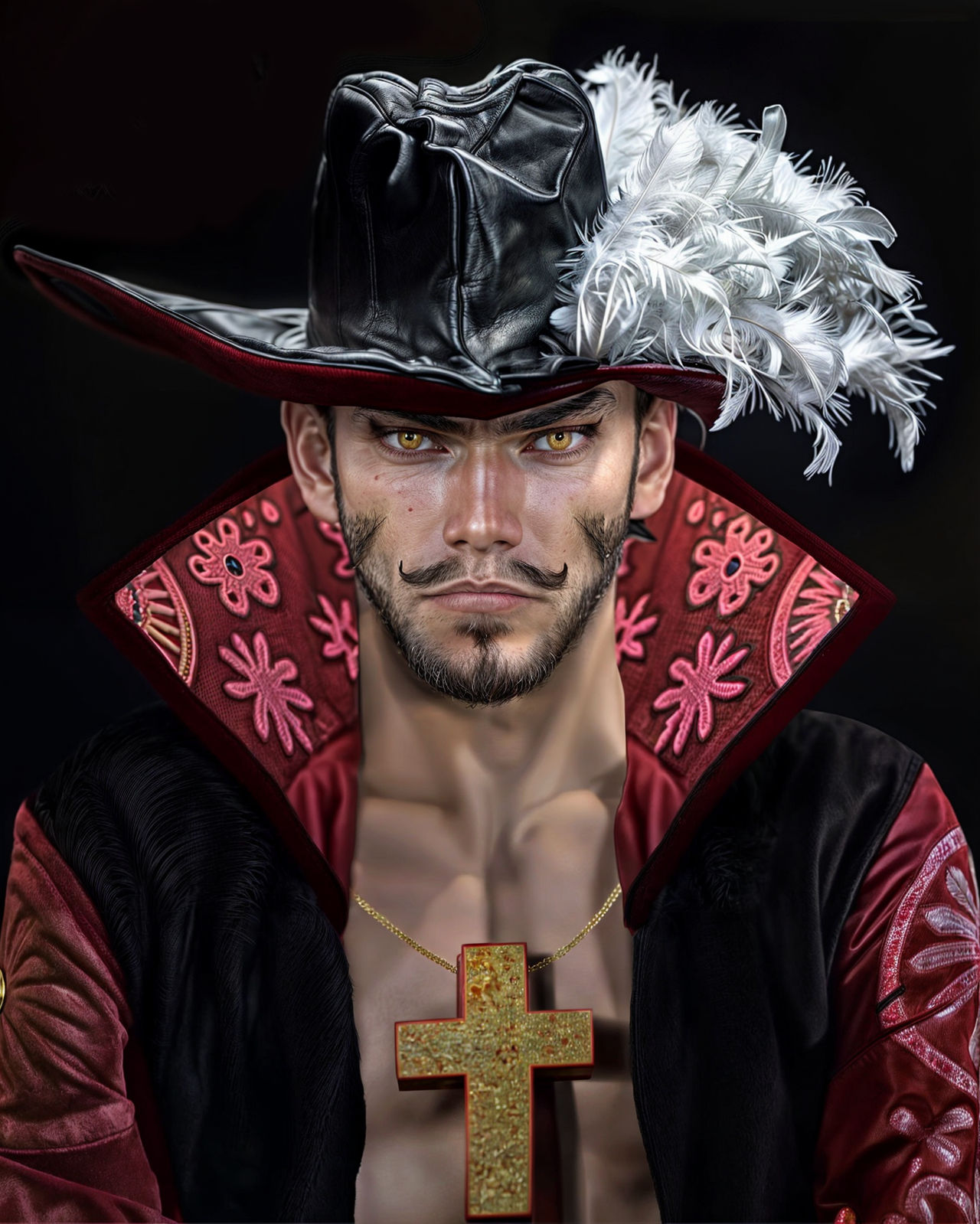 Mihawk Renders Dracule Mihawk realistic portrait by Shibuz4 on DeviantArt