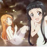 SAO - Asuna and Yuki in Hot Springs