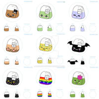 Teabag plushie designs