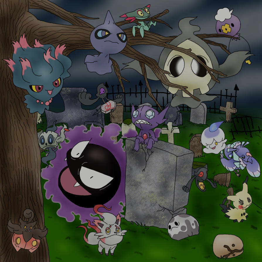 Tipos de Pokémon fantasma Art Digimon, Ghost, carnívoro