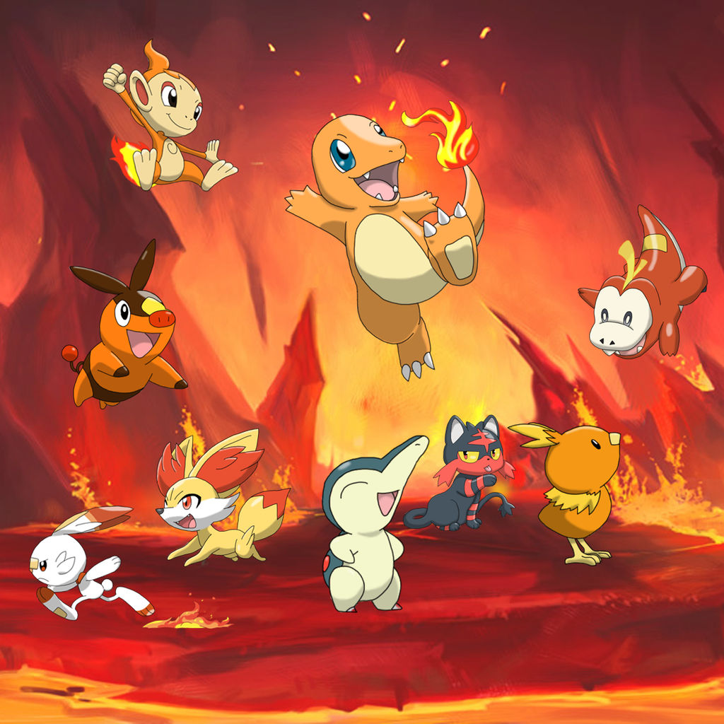 Fire Type Custom Fire Type Starters by DigiFoxCat on DeviantArt