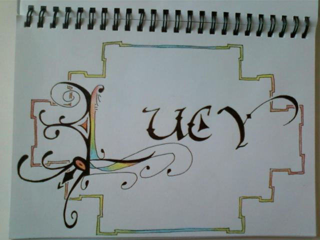 Calligraphy - Lucy by deadonthe-inside on DeviantArt