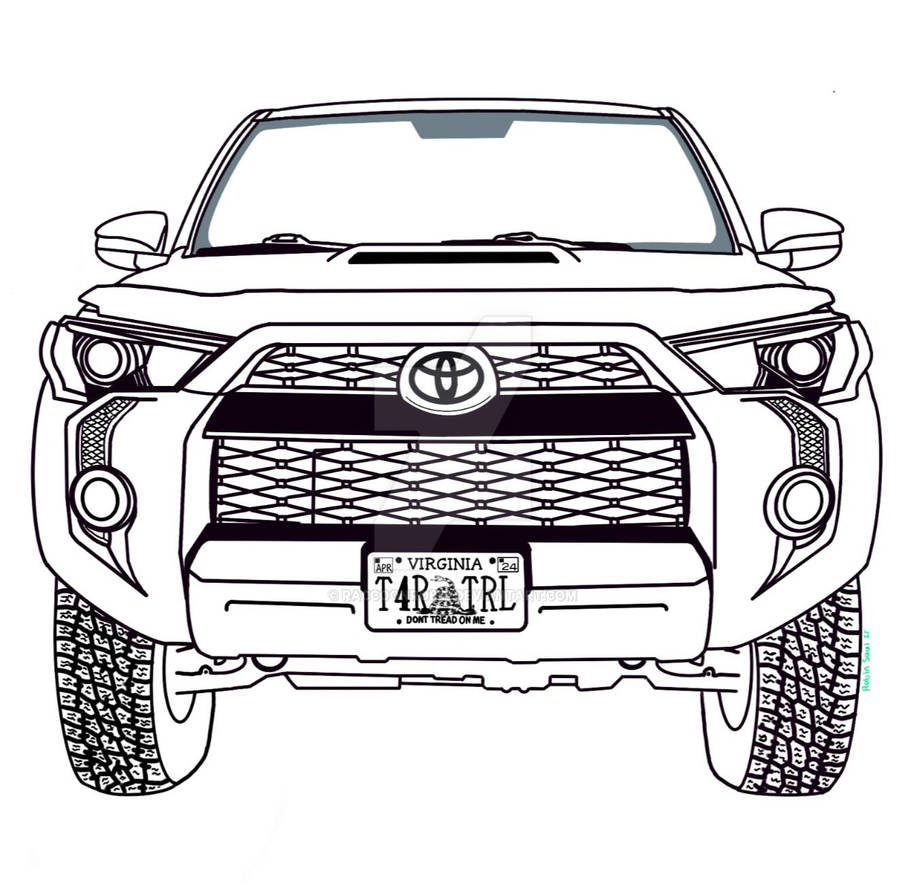 4runner Rear Outline.pdf 4 Runner Outline by RaccoonRobin on DeviantArt