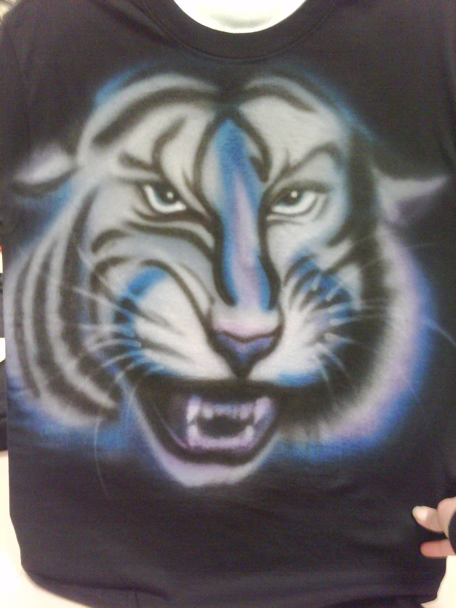 White..blue..and purple tiger