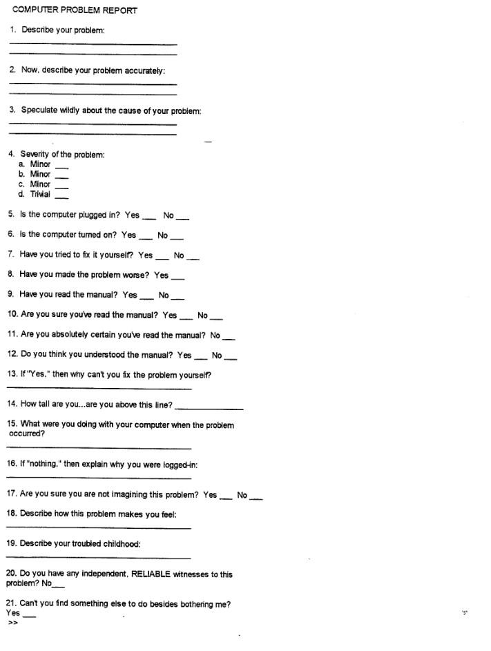 Computer problem report form by Simias on DeviantArt