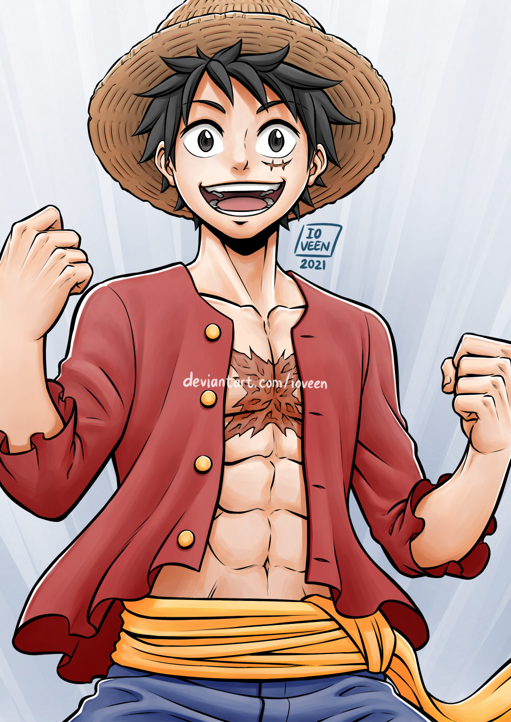 Luffy fanart by me (digital) : r/OnePiece