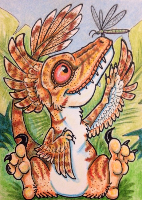 ACEO: Prehistoric Playtime