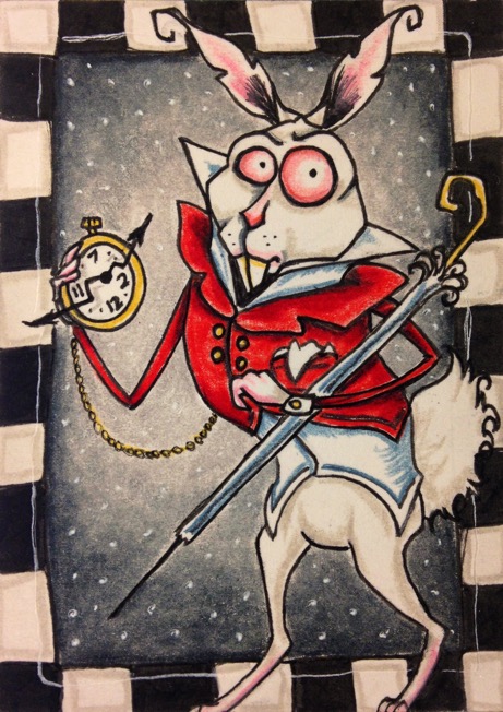 ACEO: White Rabbit